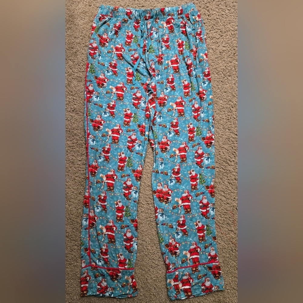 Mens Posh Peanut Jolly Saint Nick Christmas Santa Pajama Pants